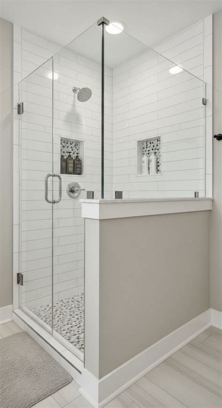Half wall doorless shower - How To Discuss