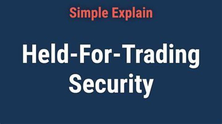 Held-For-Trading Security - How To Discuss