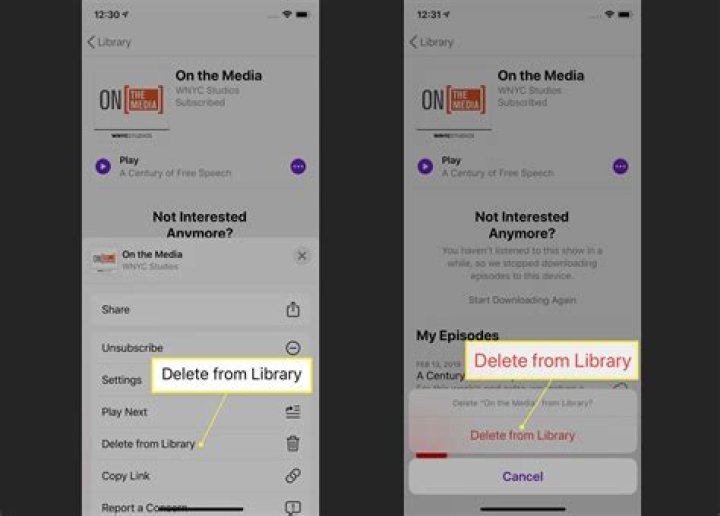 How to delete podcasts from iphone