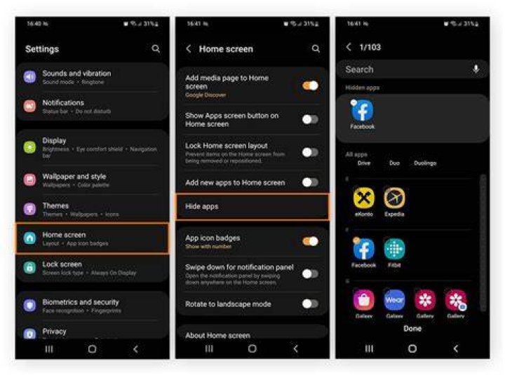 How to hide apps on android