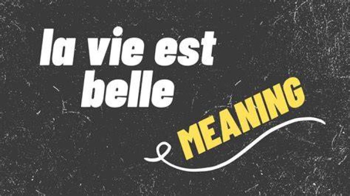 La Vie Est Belle Meaning
