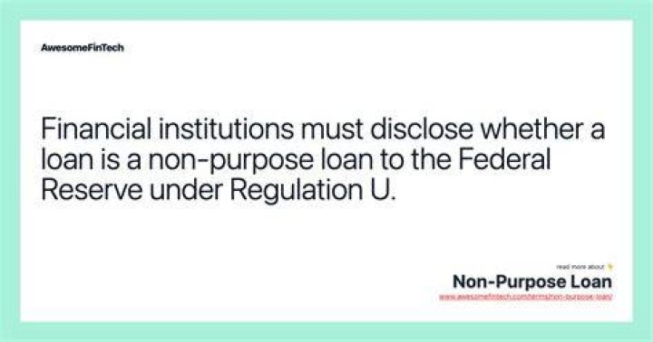 Non-Purpose Loan - How To Discuss