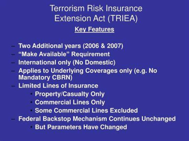 Terrorism Risk Insurance Extension Act (TRIEA) Of 2005